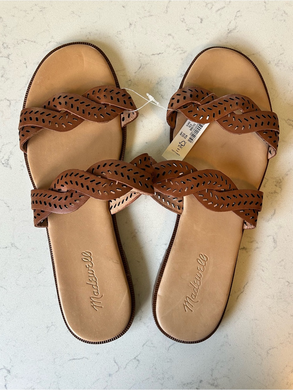 NWT Madewell Cora Leather Slide Sandals - Picture 2 of 12